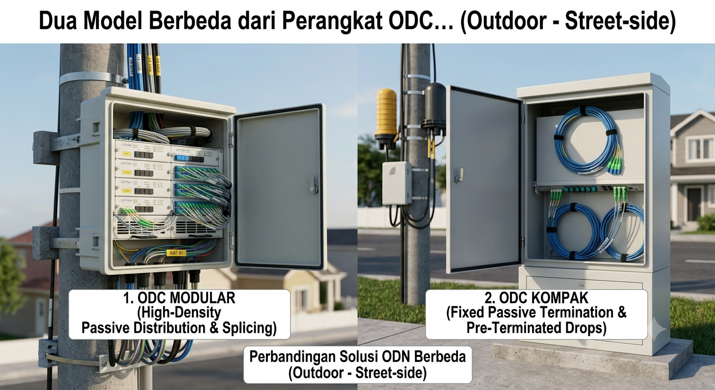 Perangkat ODC (Optical Distribution Cabinet) untuk jaringan FTTH